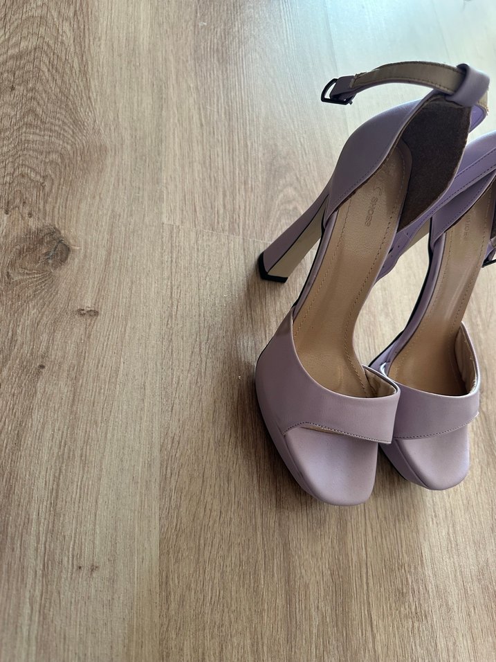 Mor Tokalı Kadın Topuklu Ayakkabı - Görsel 4