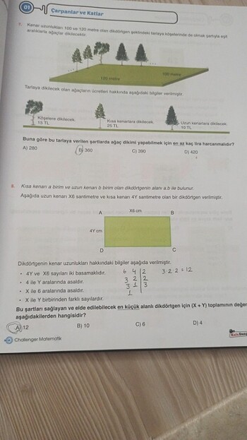  Beden Renk 8. Sınıf matematik soru bankası