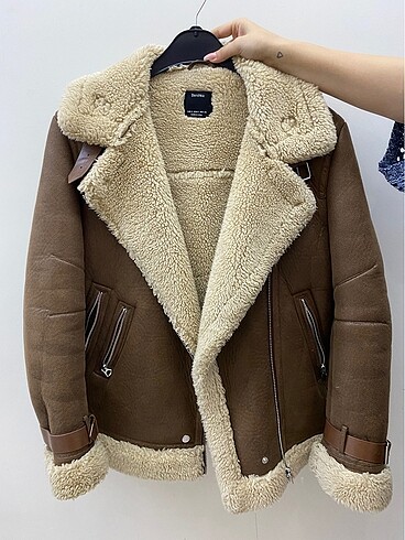 Bershka suni kürk biker ceket