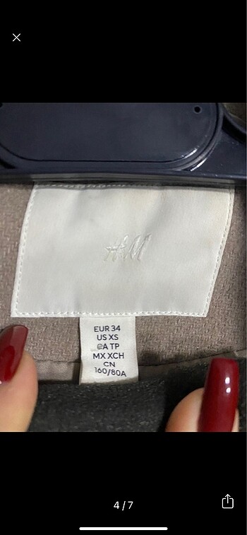 xs Beden camel Renk H&M kaban