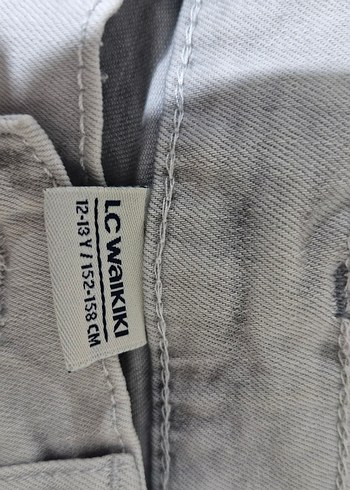 12-13 Yaş Beden gri Renk Gri Erkek Çocuk Kot Şort
