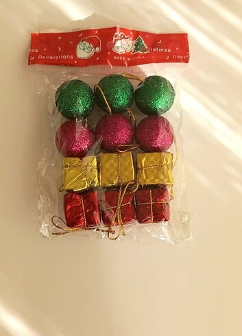 Yılbaşı Karışık Çam Ağacı Süsü 3cm 12'li