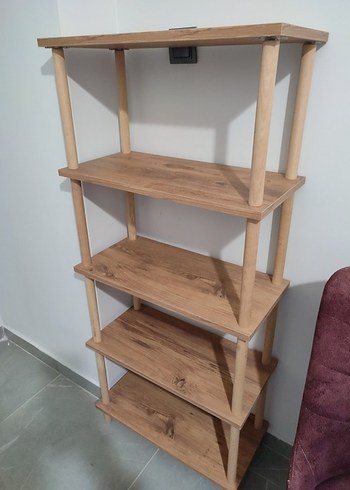 Çok amaçlı 5 Katlı Ahşap raf - Görsel 3