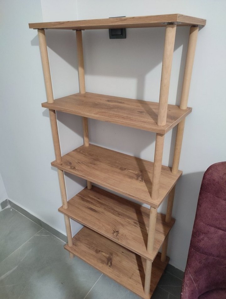 Çok amaçlı 5 Katlı Ahşap raf - Görsel 3