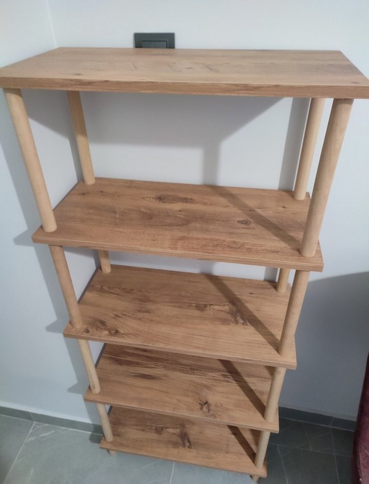 Çok amaçlı 5 Katlı Ahşap raf - Görsel 5