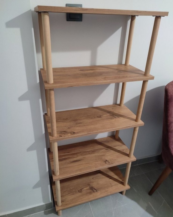 Çok amaçlı 5 Katlı Ahşap raf - Görsel 2
