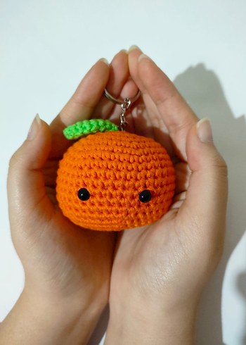 Turuncu Örgü Mandalina anahtarlık - Görsel 2
