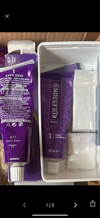 Koleston çikolata kahve 6/7 açık kumral 8/0 saç boyası