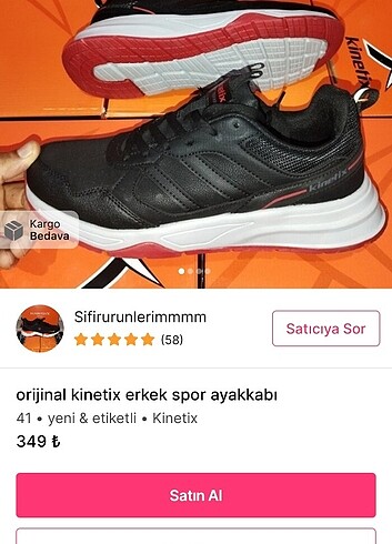 orijinal kinetix erkek spor ayakkabı