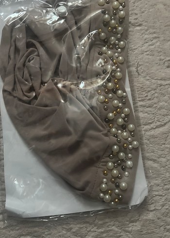 Bej Boncuk Detaylı Bohem Kadın Bere sıfır ürün - Görsel 2