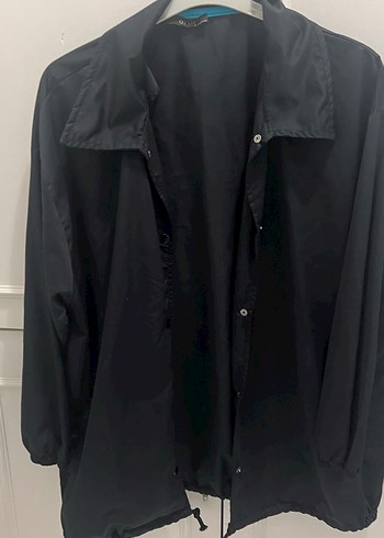 Siyah Montreál Baskılı Erkek Yağmurluk - Görsel 2