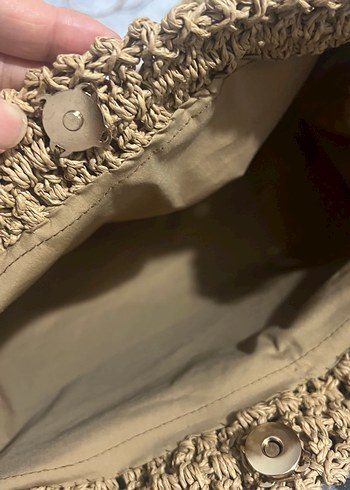 Motifli kâğıt ip Kadın Çanta - Görsel 2