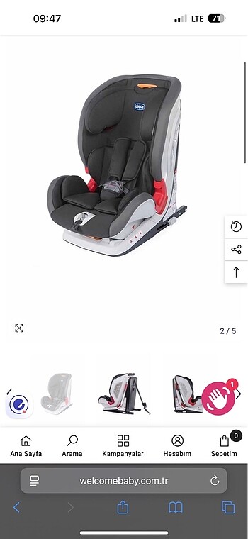 Chicco oto koltuk