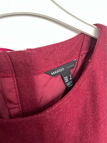 s Beden bordo Renk Mango mini elbise