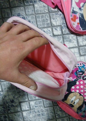 Beden Renk Pembe Minnie Mouse Okul Çantası Seti