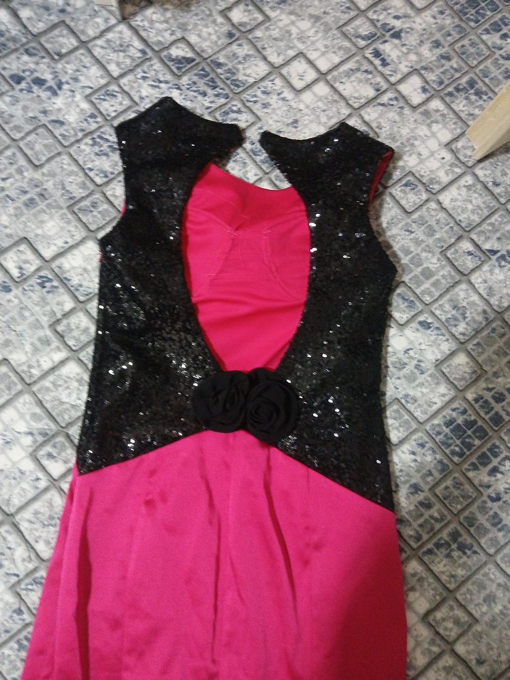 Straplez Pembe Uzun Abiye Elbise - Görsel 2