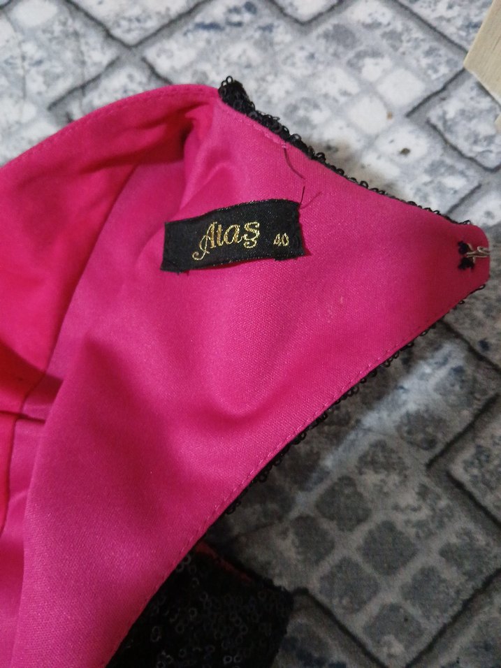 Straplez Pembe Uzun Abiye Elbise - Görsel 3