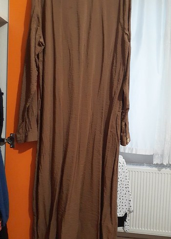 40 Beden kahverengi Renk tesettür elbise