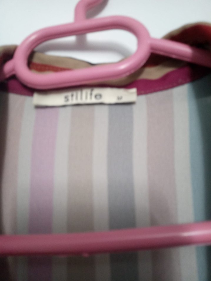 Çizgili Uzun Kollu Bohem Kadın Tunik - Görsel 2