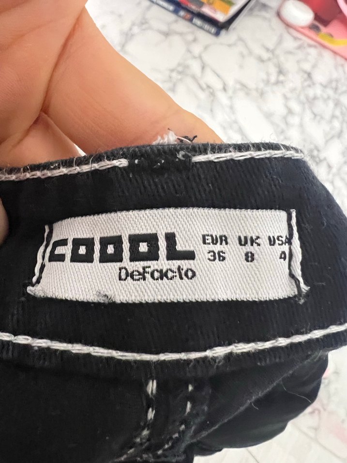 Siyah bol jean - Görsel 5