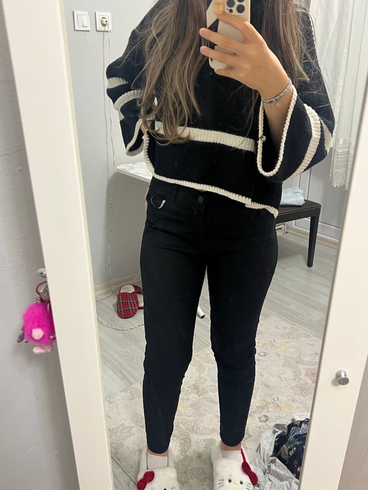 dar siyah kot pantolon - Görsel 3