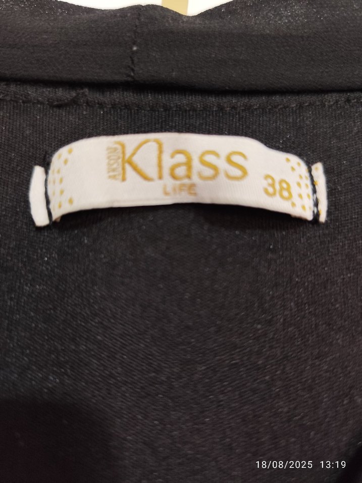 Siyah Piliseli Uzun Elbise - Görsel 3