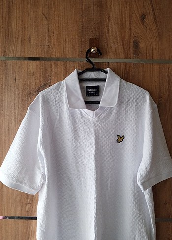 Beyaz Pamuklu Kısa Kollu Polo Tişört - Görsel 6