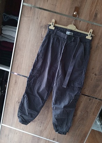 Gri Kemerli Boyfriend Pantolon - Görsel 3