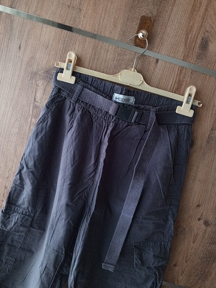 Gri Kemerli Boyfriend Pantolon - Görsel 4