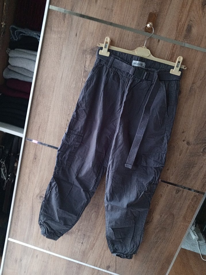 Gri Kemerli Boyfriend Pantolon - Görsel 3