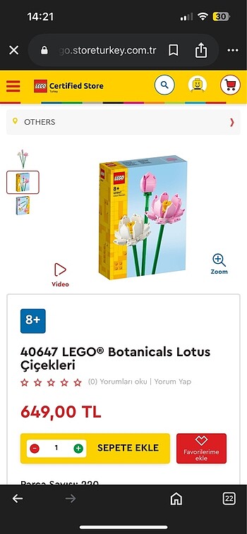  lego lotus çicek