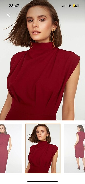 Zara bordo elbise