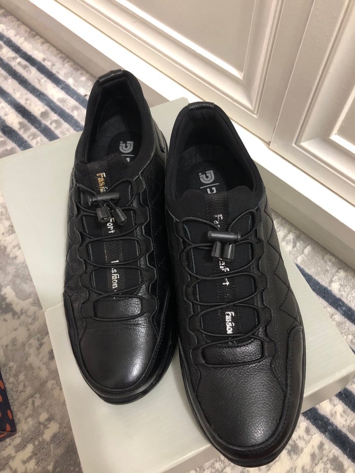 Siyah Erkek Spor Ayakkabı Bağcığı - Görsel 3