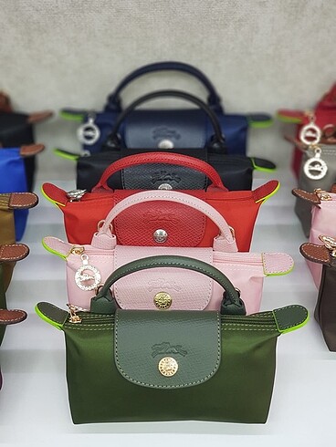 Longchamp Longchamp mini hakiki deri askılı