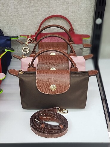 Longchamp mini hakiki deri askılı