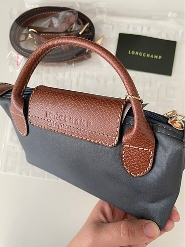  Beden Longchamp Hakiki Deri Gri