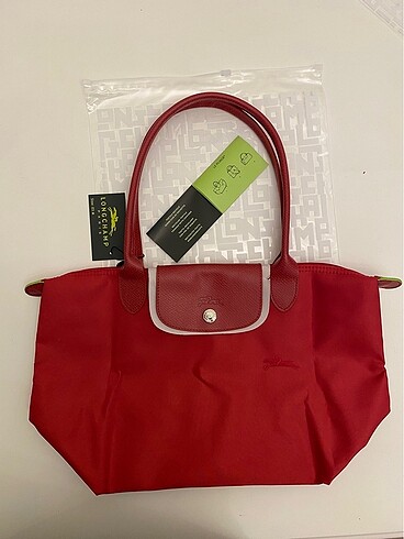 Beden Longchamp Nakışlı Kırmızı