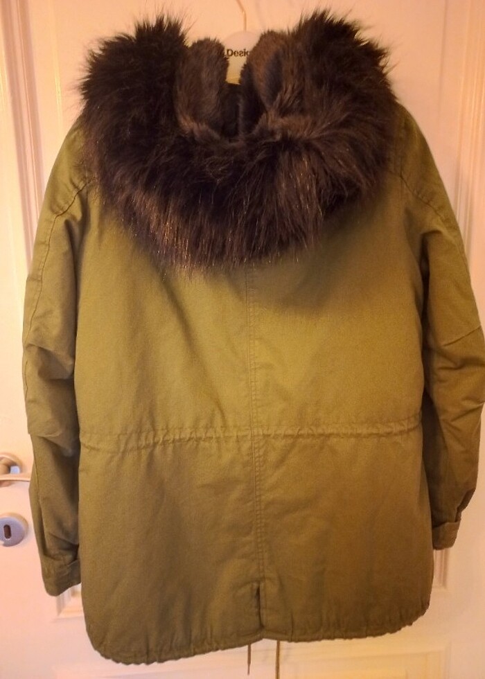 Zara içi ve kapüşonu kürklü kaban - Görsel 3