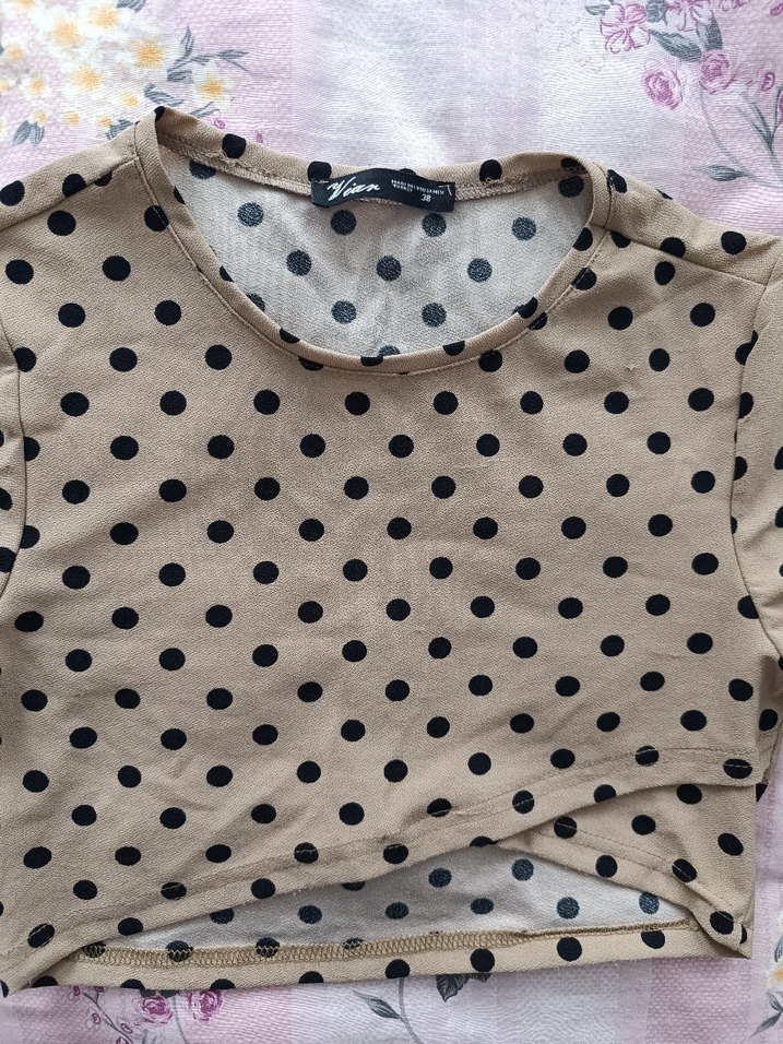 Puantiye Desenli Tişört - Görsel 2