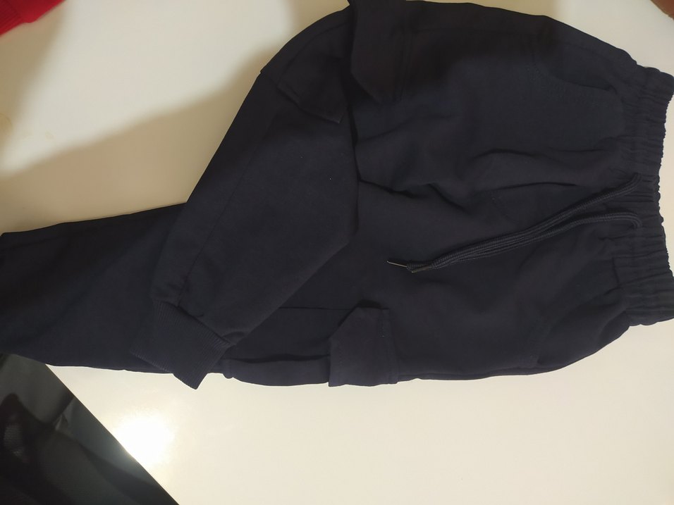 Erkek çocuk  Siyah Kemerli Dar Kesim eşofman - Görsel 3