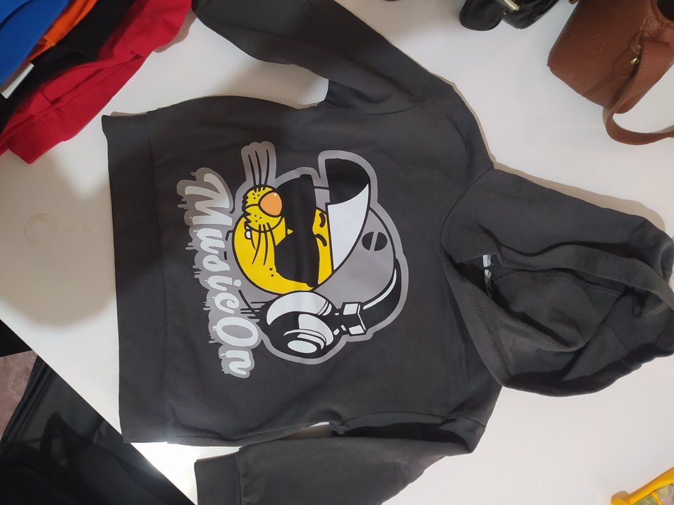 Kapüşonlu Erkek Çocuk Gri Sweatshirt - Görsel 2