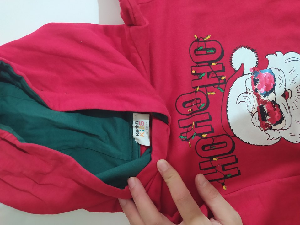 Erkek Çocuk Kırmızı Baskılı Sweatshirt - Görsel 3