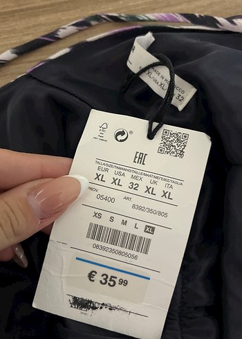 xl Beden mor Renk Mor Desenli V Yaka Mini Bluz