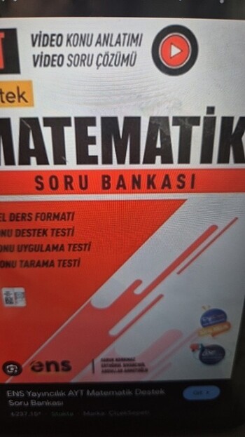Ayt matematik soru bankası ens yayınları