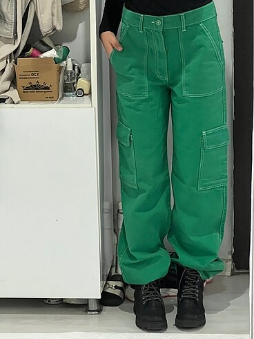 Yesıl kargo pantolon