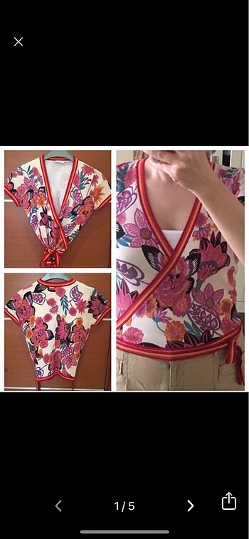 Marella Çiçek Desenli S / 36 Kazak