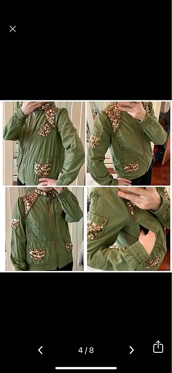 s Beden V2K Designers S (36-38) pullu haki mont