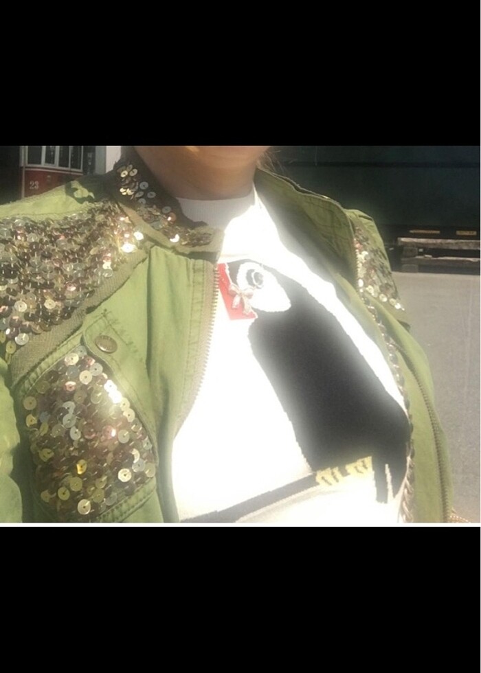 V2K Designers S (36-38) pullu haki mont - Görsel 4