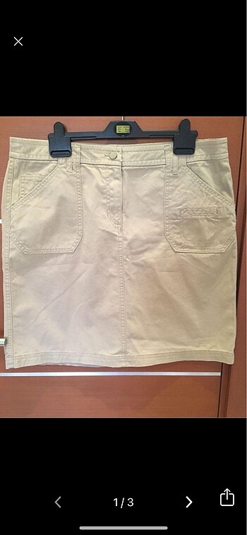 Marks & Spencer XL / 42 Bej Kısa Etek