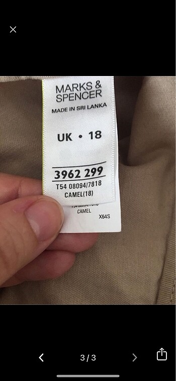 xl Beden Marks & Spencer XL / 42 Bej Kısa Etek